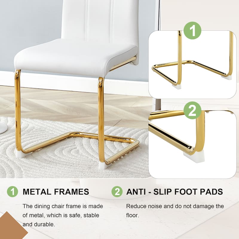 Set of 4 Sleek High-Back Side Chairs