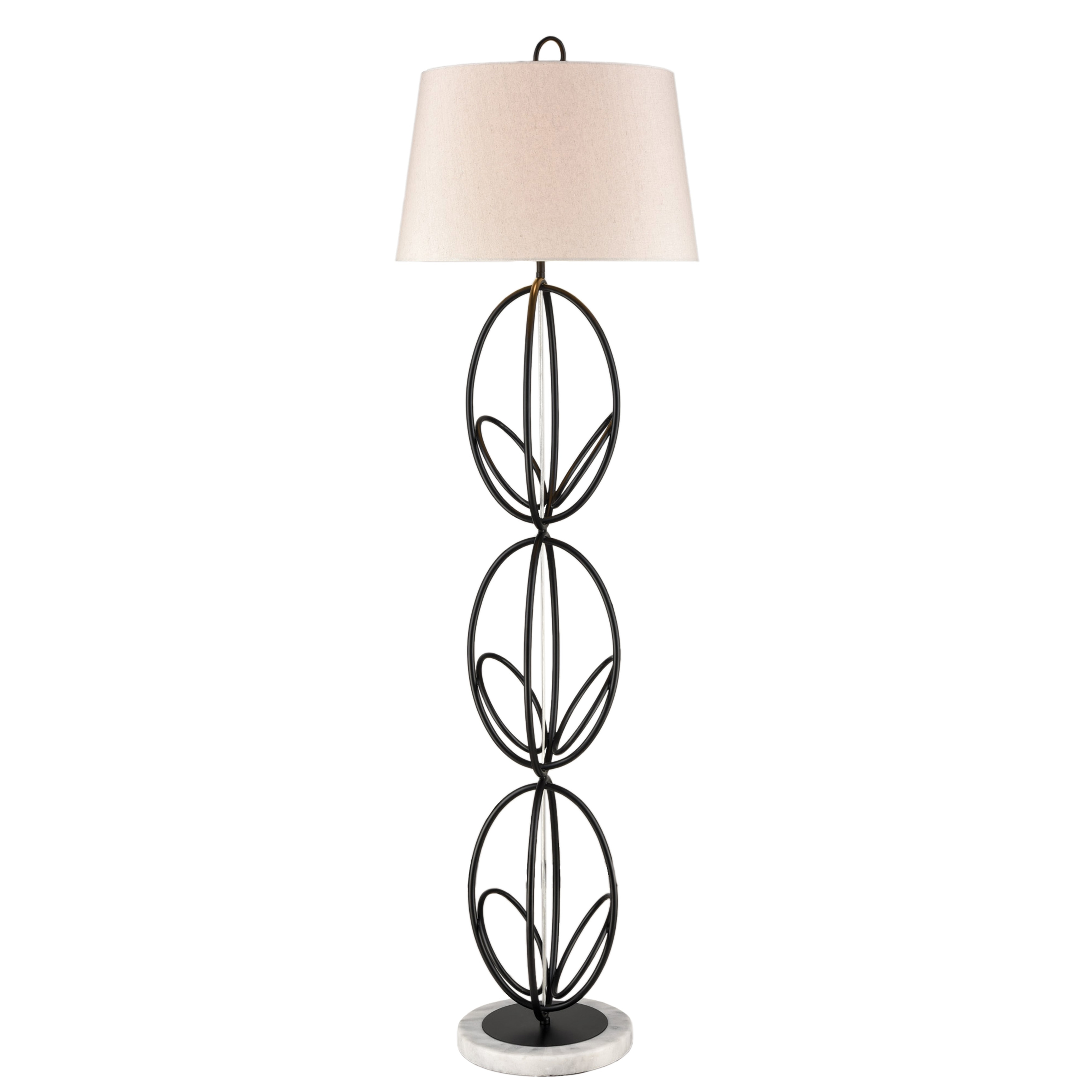 Morely 63" High 1-Light Sculptural Sphere Metal Floor Lamp - 63 inch H
