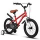 preview thumbnail 29 of 54, Adjustable 14" & 16" Kids Bike with Training Wheels, Safe Brakes & Easy Assembly 16in-Red