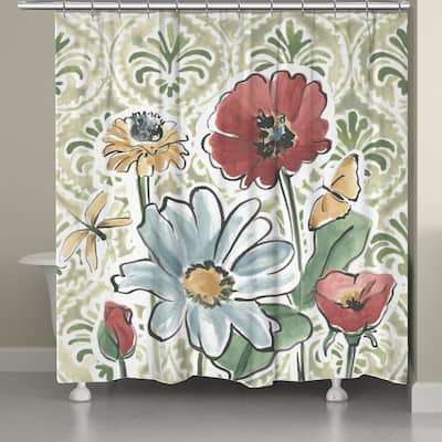 Laural Home Garden Filigree Bloom Shower Curtain 71x72