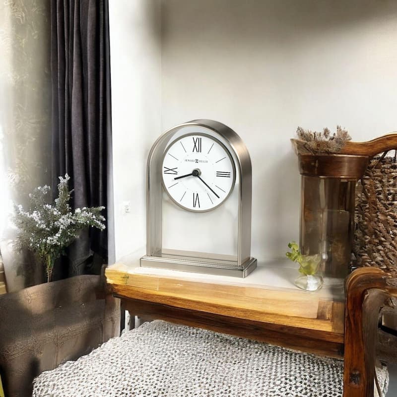 Howard Miller Jefferson Table Clock - Silver