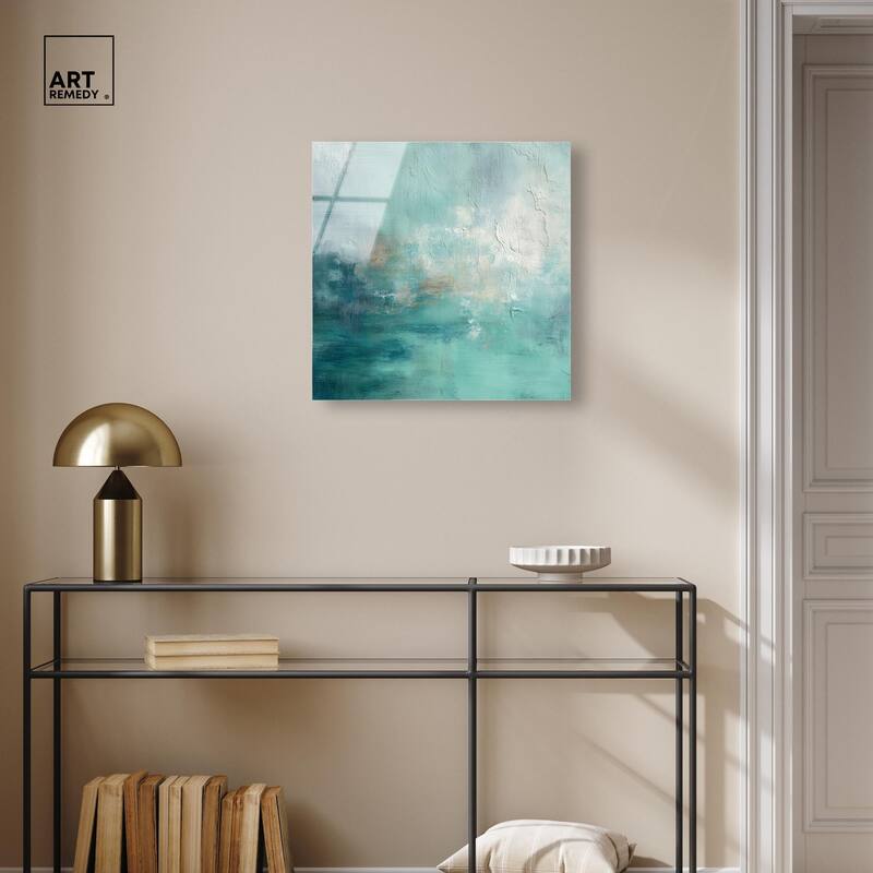 Green Blue I Acrylic by Art Remedy, Ready to Hang
