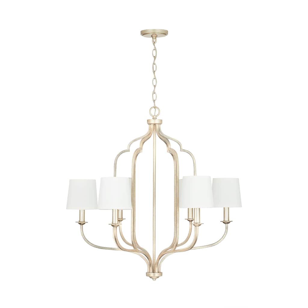 Ophelia 6-light Winter Gold Chandelier
