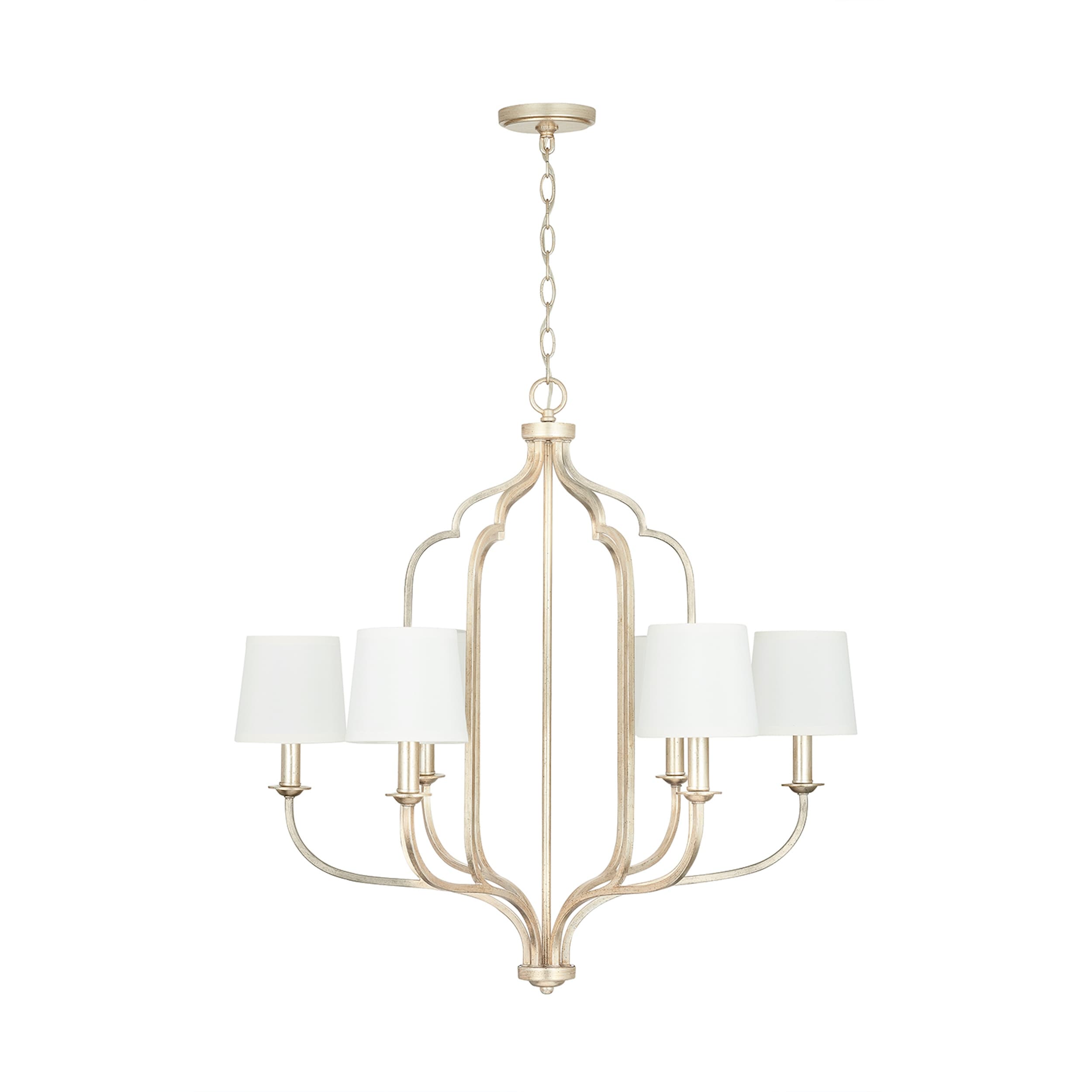 Ophelia 6-light Winter Gold Chandelier