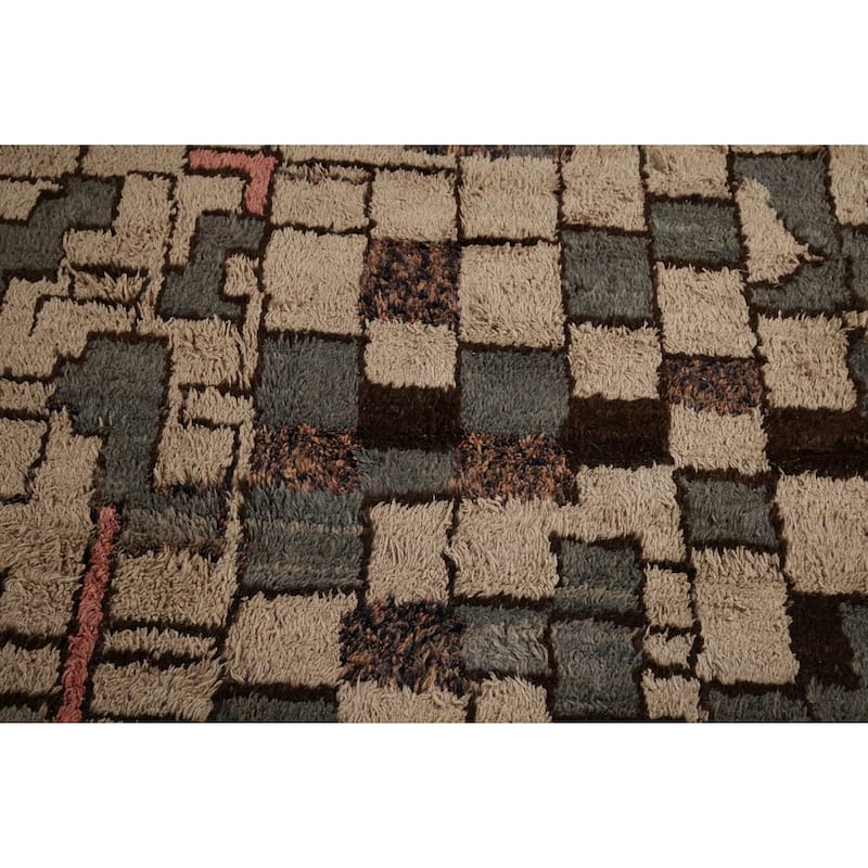 All-Over Plush Moroccan Large Area Rug Handmade Wool Carpet - 11'4" x 18'8"