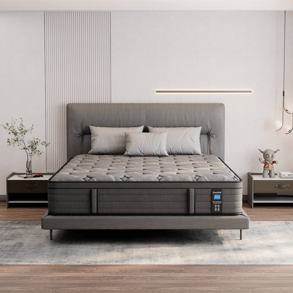 Modland 14-inch Hybrid Medium Euro Top Mattress, Pocket Spring Mattress in a Box