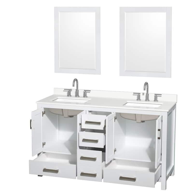 Wyndham Collection WCS141460D-QTZ-US3M24 Sheffield 60" Free Standing