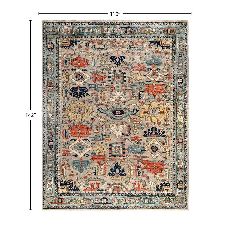 Serapi One-of-a-Kind Hand-Knotted Area Rug - Gray - 9' 2" x 11' 10"