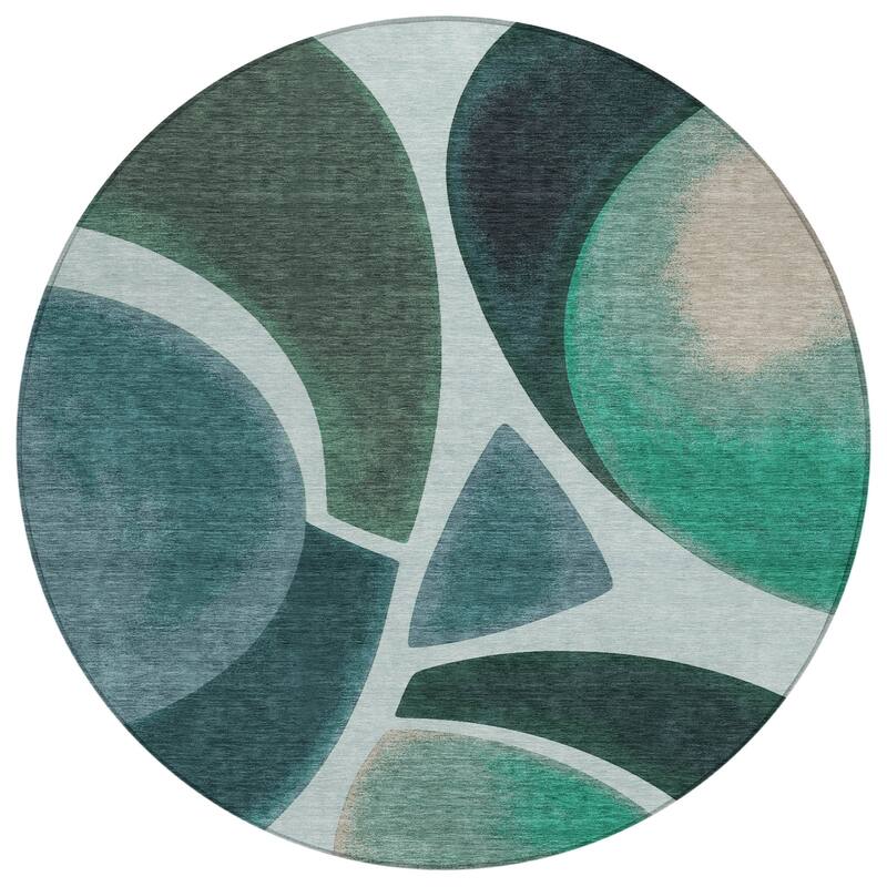 Machine Washable Indoor/ Outdoor Modern Hays Chantille Rug