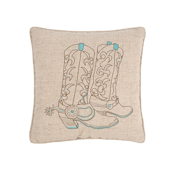 C&F Home Cowboy Boots Throw Pillow