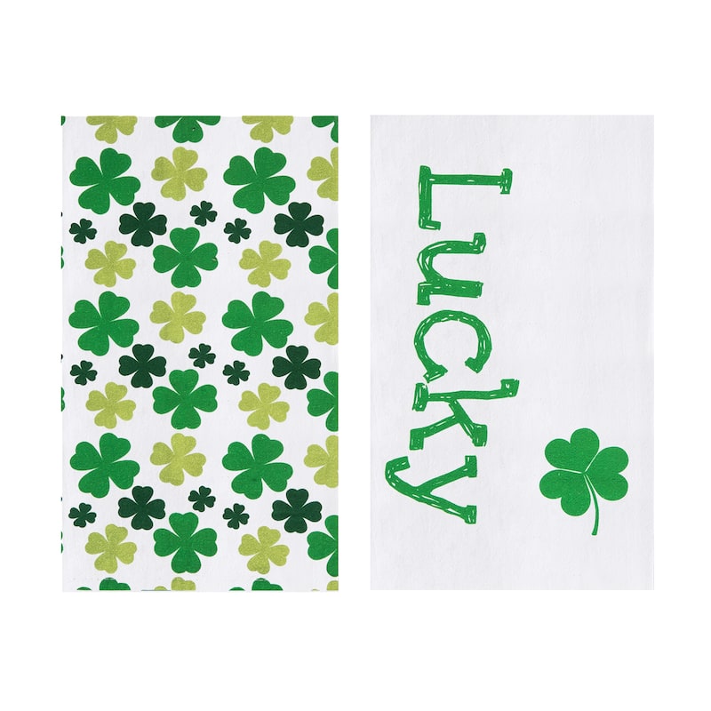 Lucky Clover Kitchen Dishtowels Set of 2