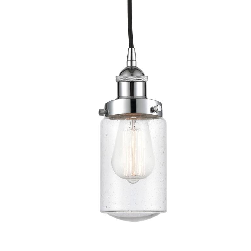 Innovations Lighting 616-1PH-10-5 Dover Pendant Dover 5" Wide Mini - Polished Chrome / Seedy