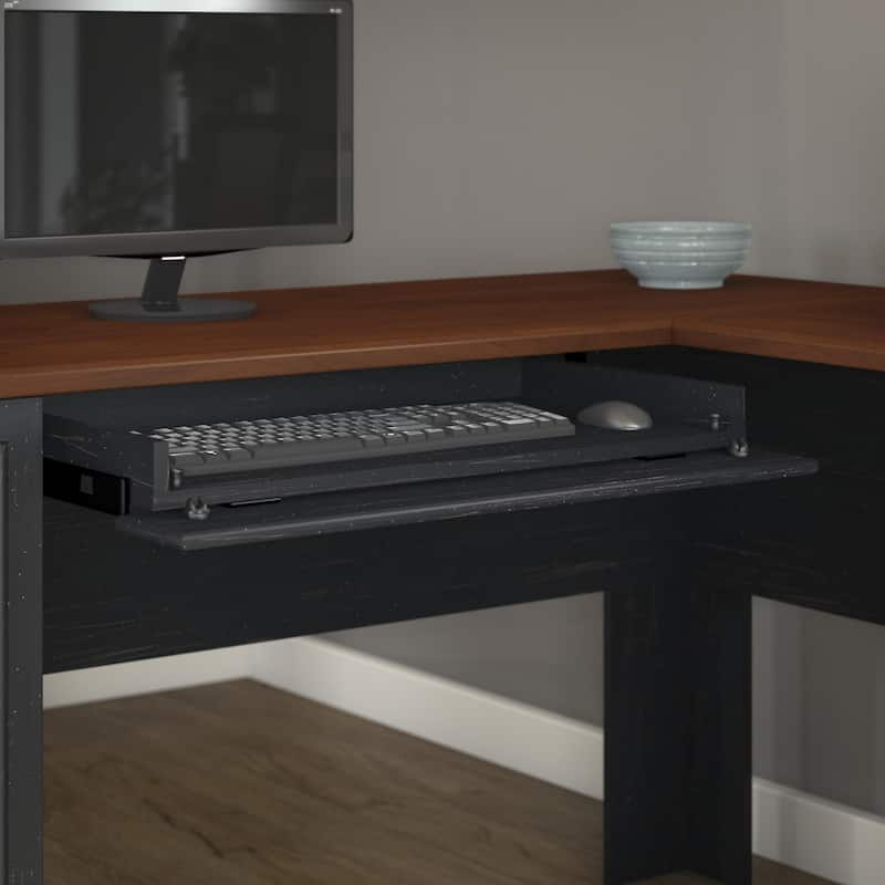 Fairview 60W Desk with File Cabinet and Bookcase by Bush Furniture