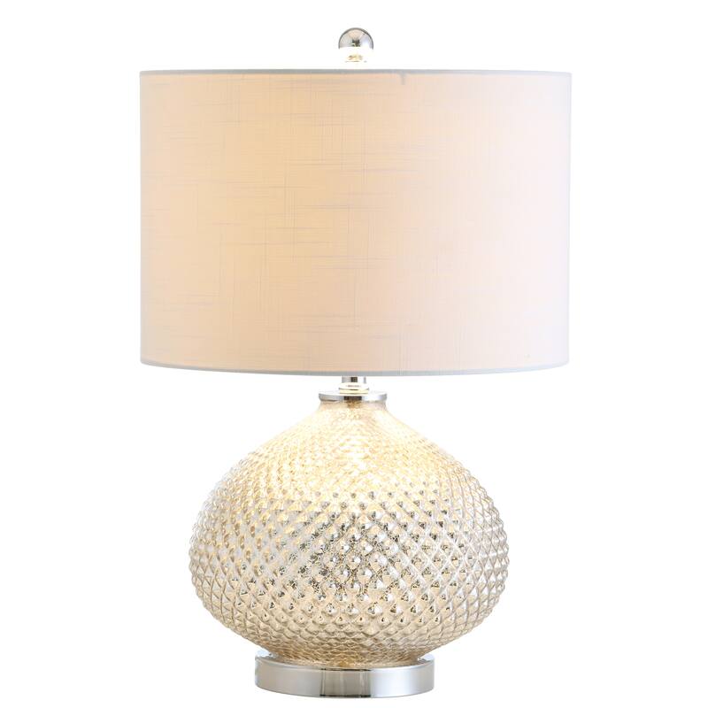 Ames 22.5" LED Glass Table Lamp, Mercury Silver by JONATHAN Y