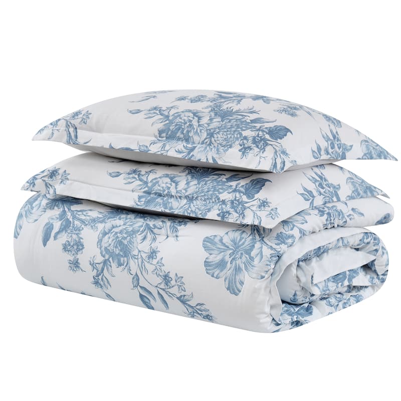 Shabby Chic Floral Toile Comforter Set