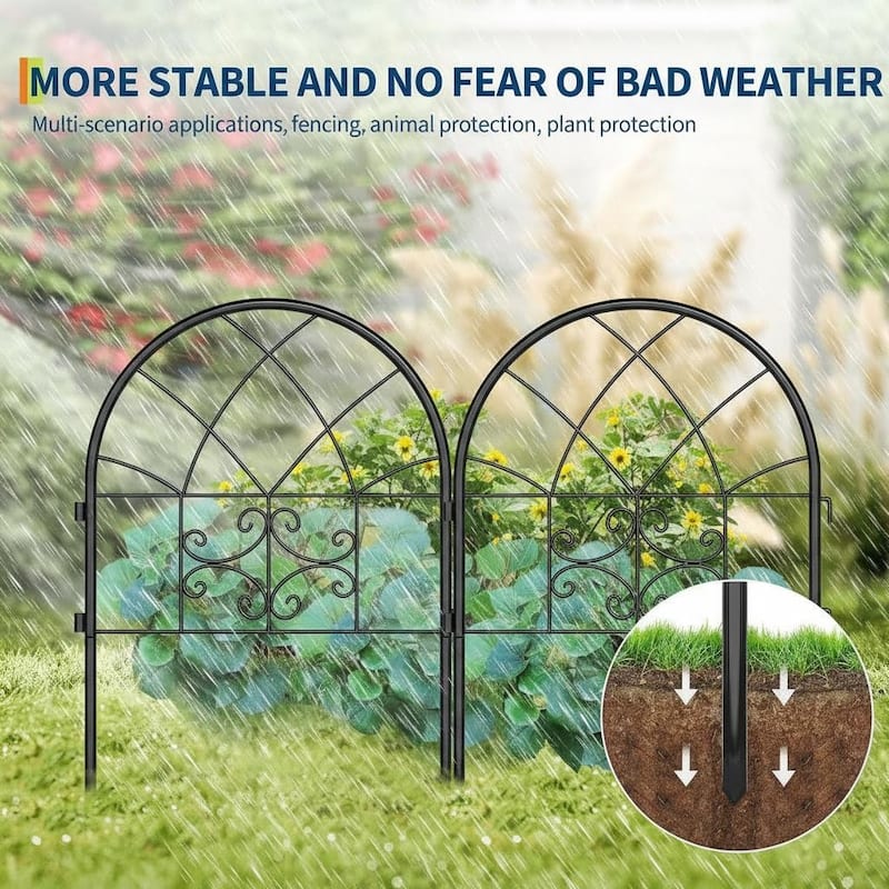 Heavy-Duty Metal Dog Fence Outdoor, Pet Barrier Fencing