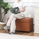 preview thumbnail 8 of 49, Adeco Faux Leather Storage Ottoman for Living Room