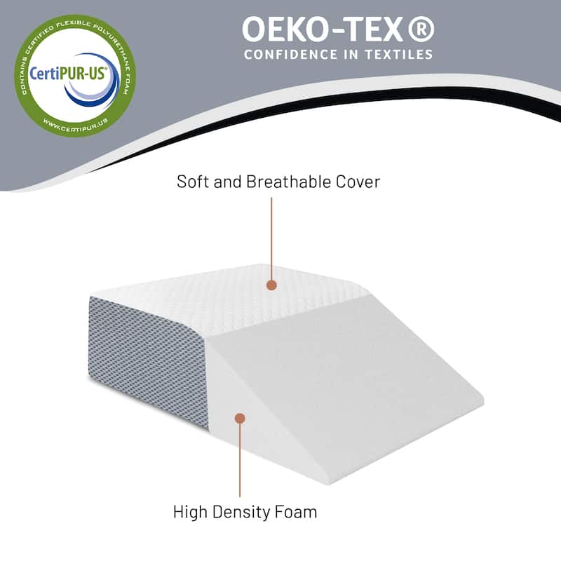 Onetan, Leg Elevation Pillow, Blood Circulation, Leg Swelling Relief and Sciatica Pain Relief, Removable Cover, 21-Inch , White