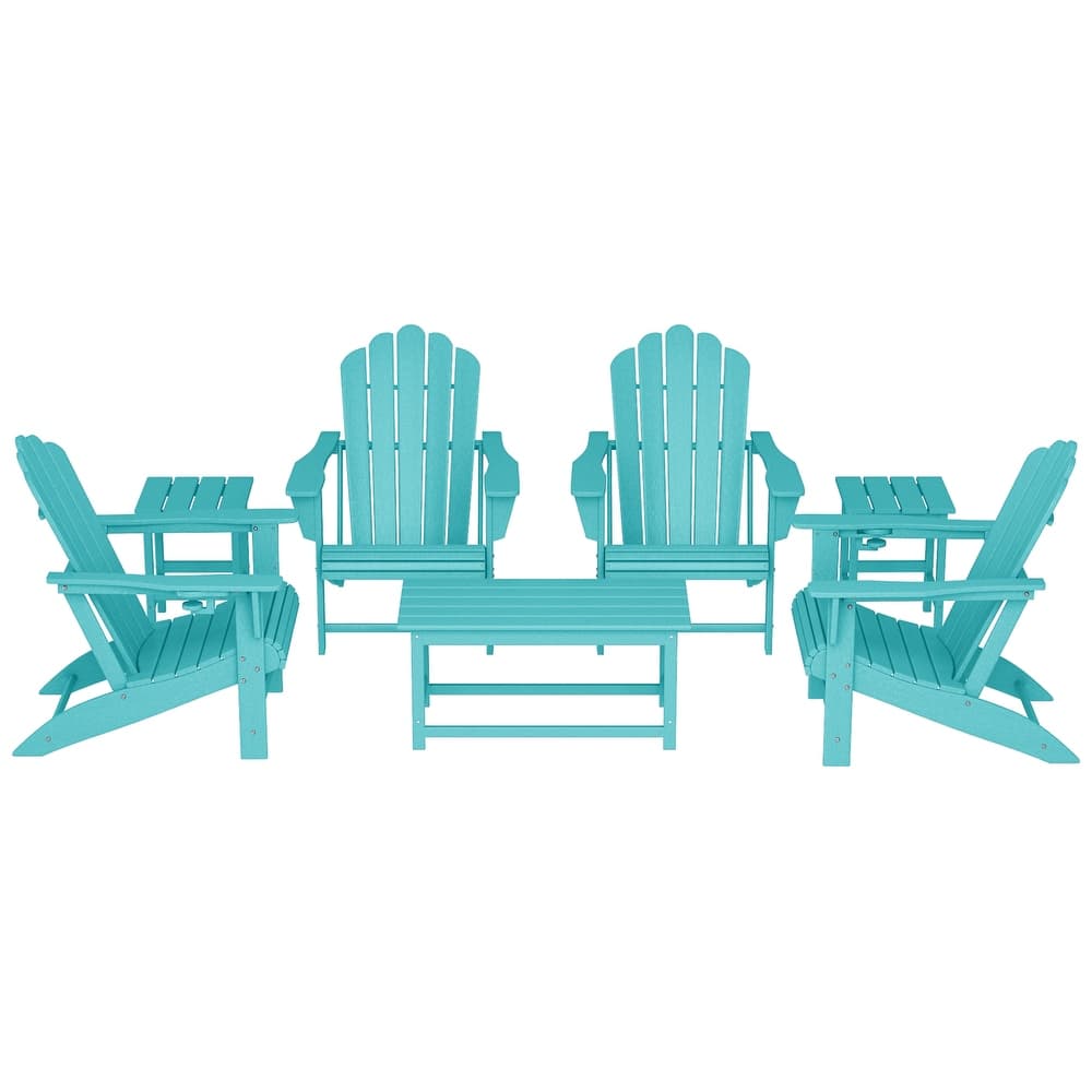 Aderson Outdoor Poly Adirondack Conversation Lounge 7-Piece Set