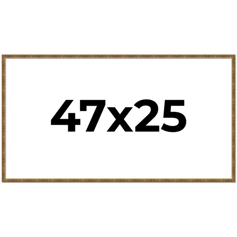 47x25 Frame Gold Solid Wood Picture Frame - Complete Modern Photo