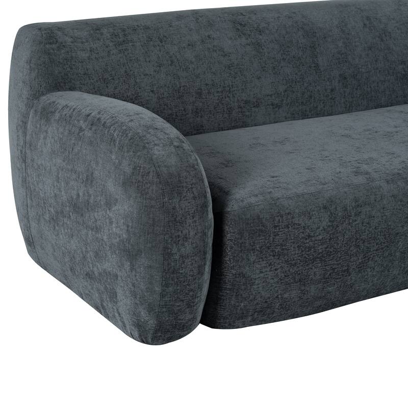 81.5" Ergonomic 3-Seater Curved Sofa, Modular for Living Room, Bedroom, or Apartment