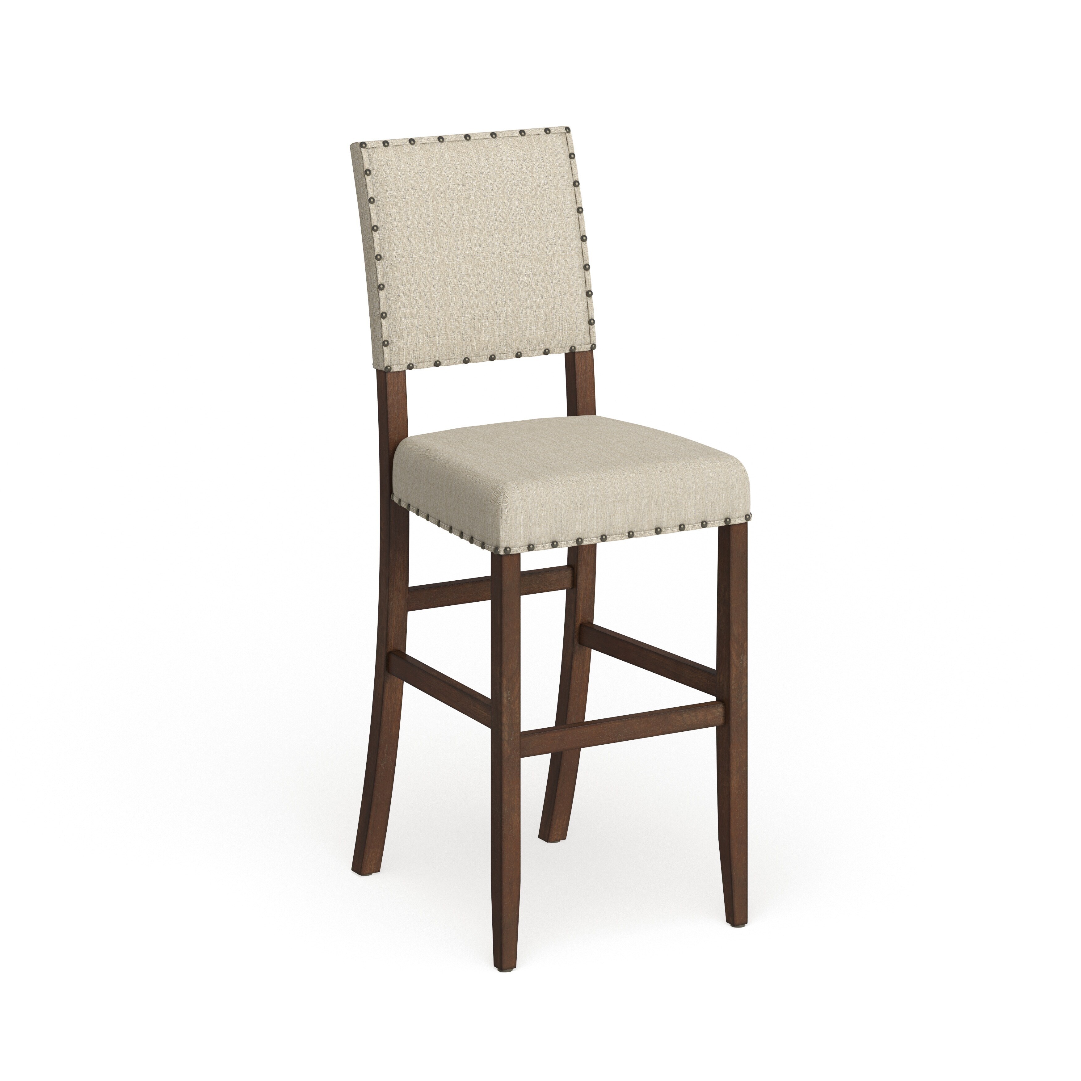 Tays Contemporary Brown Fabric Bar Height Chairs Set of 2 by Furniture of America