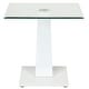 preview thumbnail 3 of 7, Cres Contemporary 24-inch Glasstop End Table by Furniture of America