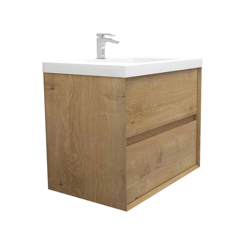 Selina 30" Wall Mounted Vanity with Single Sink - 30