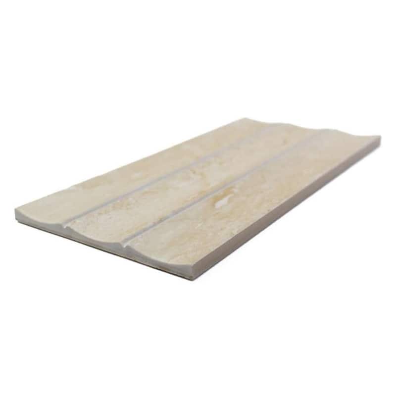 Lyrical 4.5x9 Matte Marble Look Porcelain Fluted Ribbed Tile - Wall, Backplash