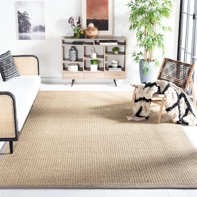 SAFAVIEH Natural Fiber Marina Basketweave Seagrass Rug