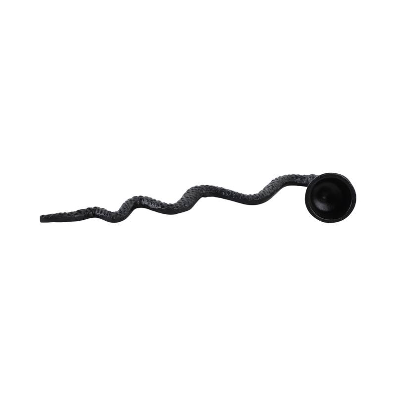 Metal Aluminum Indoor Snake Candle Snuffer Glossy Finish - 2" Black - 11" x 3" x 2"