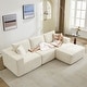 preview thumbnail 35 of 54, 109'' Corduroy Modular Sectional Sofa with Chaise