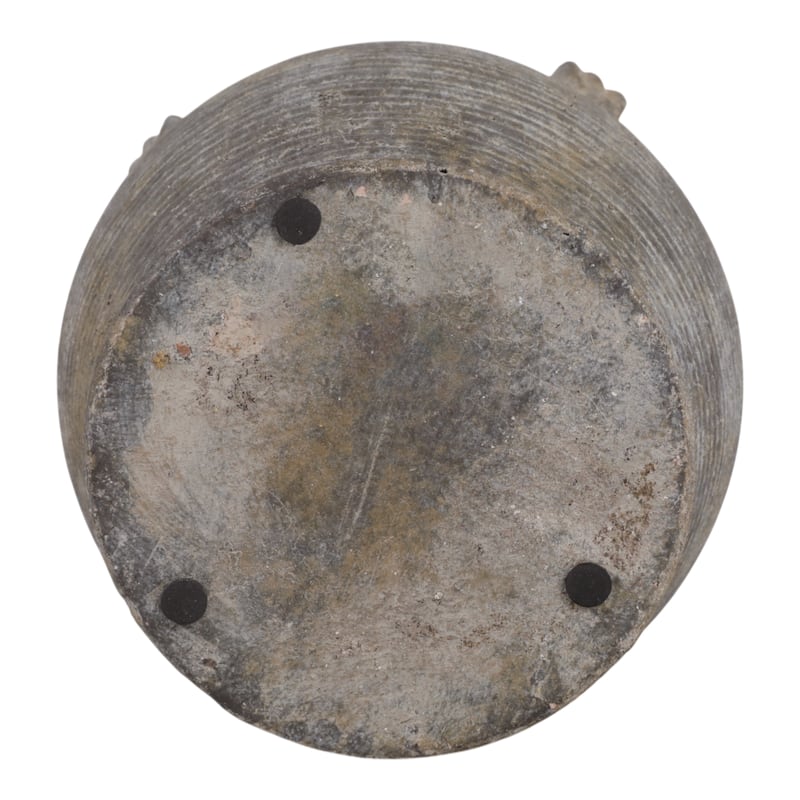 Terracotta Table Vase with Weathered Finish and Handles for Home Decor