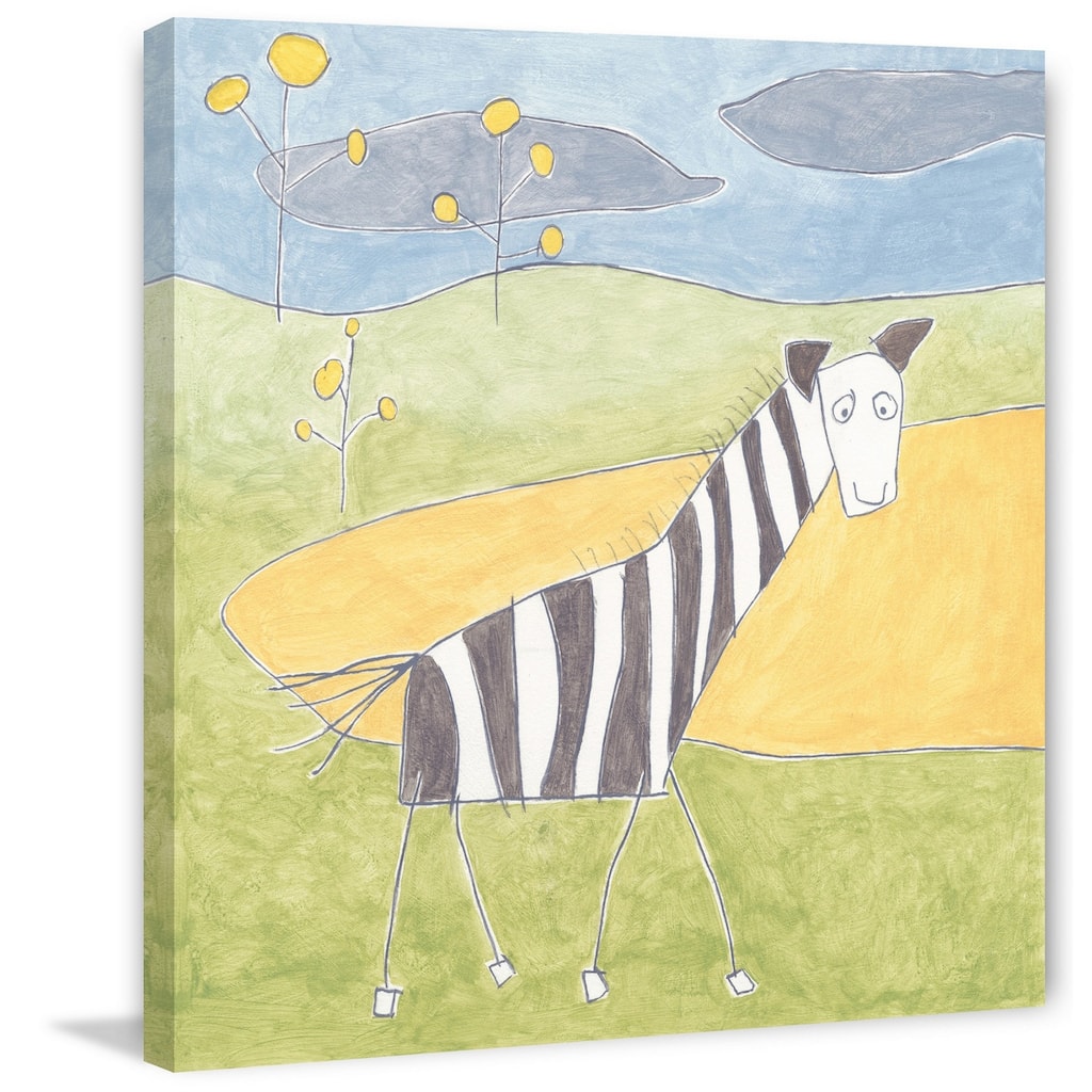 Quinn's Zebra Painting Print on Wrapped Canvas