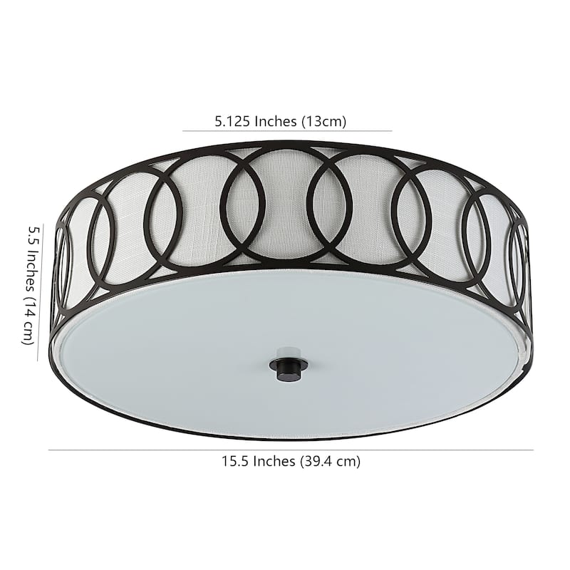 Elizabeth Metal LED Flush Mount, by JONATHAN Y