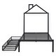preview thumbnail 66 of 71, Metal Platform Bed With Two Drawers,House-Shaped Headboard Design