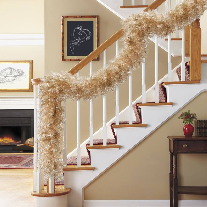 Round Valley Pine Artificial Christmas Garland - 9' x 10" - Rose Gold - Unlit