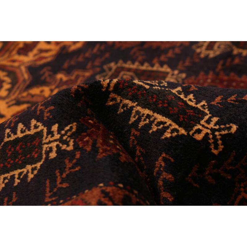 Teimani Black, Brown Rug 3'11" x 6'4" - 3'11 x 6'4