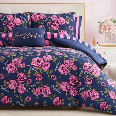 Juicy Couture Rose Logo Comforter Sets Bed in a Bag