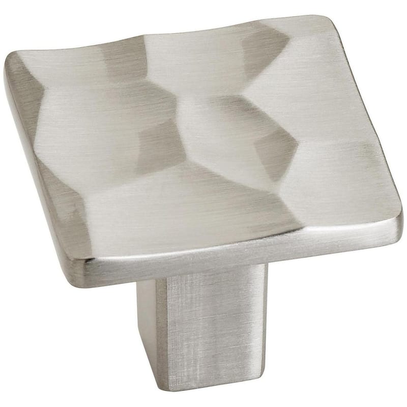 Amerock Kamari 1-3/16 Inch Square Cabinet Knob - Satin Nickel