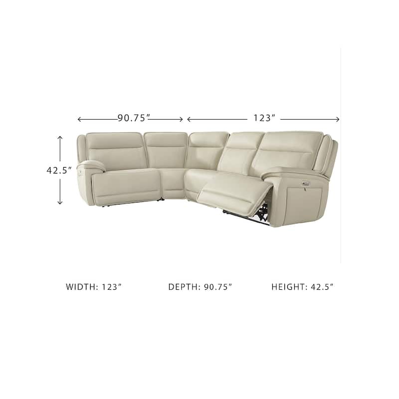 Signature Design by Ashley Double Deal Beige 4-Piece Reclining Sectional - 123"W x 90.75"D x 42.5"H