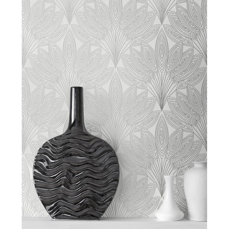 NextWall Peacock Leaves Peel and Stick Wallpaper