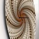 preview thumbnail 3 of 7, Designart 'White Fractal Spiral Pattern' Oversized Modern Wall CLock