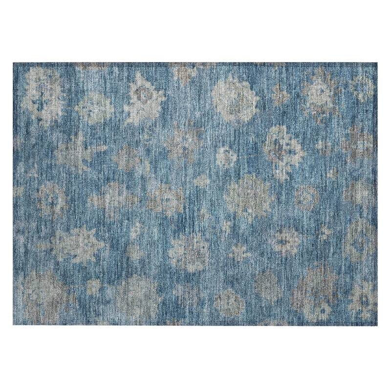Machine Washable Indoor/ Outdoor Casual Traditional Chantille Rug