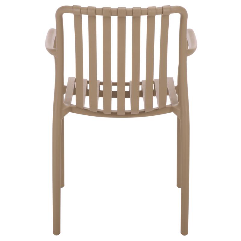 SAFAVIEH Outdoor Living Holly Stacking Dining Armchair (Set of 2) - 22"W x 22"D x 32"H