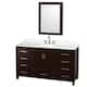 Option Espresso, Chrome Trim, White Quartz Top