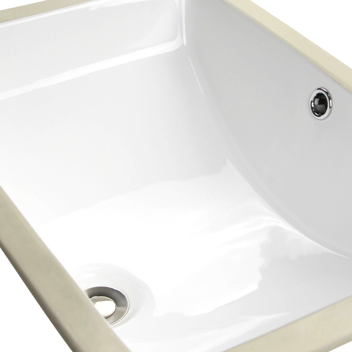 【メーカー包装済】 Highpoint Collection White Ceramic Undermount Vanity Sink スキー