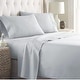4pc Queen Deep Pocket Bed Sheets Set Extra Soft & Breathable Ice Blue ...