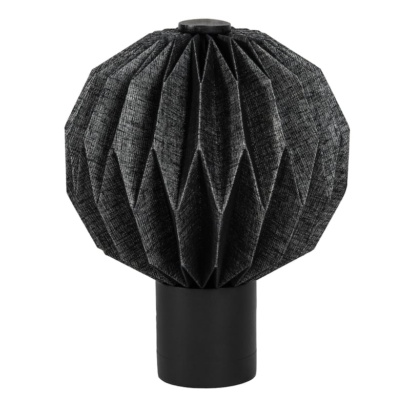 Quincy 11" Modern Minimalist Paper Pleated Orb Accent LED Table Lamp