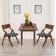 preview thumbnail 16 of 27, Set of 2 Upholstered Folding Dining Chair, Wood Frame Dining Table Guest Chair, Living Room Lounge Chair, Studio Business Chair Dark Gray
